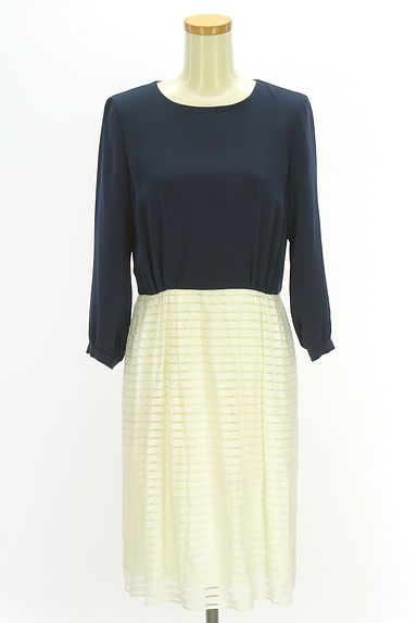 UNITED ARROWS（ユナイテッドアローズ）の古着「green label relaxing 膝丈ドッキングワンピ（ワンピース・チュニック）」大画像１へ