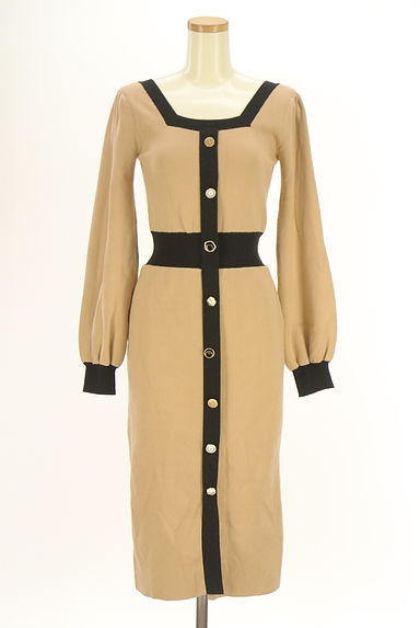 ROYAL PARTY（ロイヤルパーティ）の古着「配色ロングニットワンピース（ワンピース・チュニック）」大画像１へ