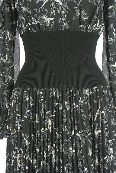 Snidel（スナイデル）の古着「オープンショルダーシフォンワンピース（ワンピース・チュニック）」大画像５へ