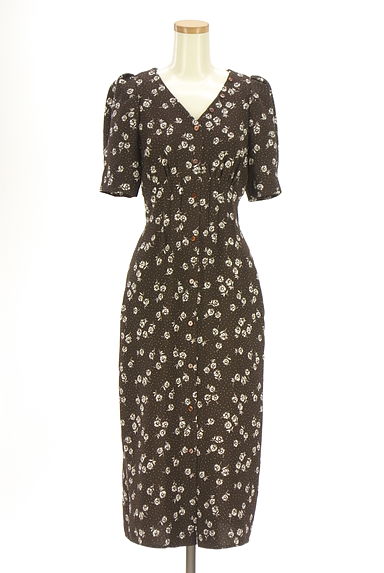 クリックで大画像表示 Snidel(スナイデル)の古着「花柄ミモレワンピース(ワンピース・チュニック)」大画像1へ