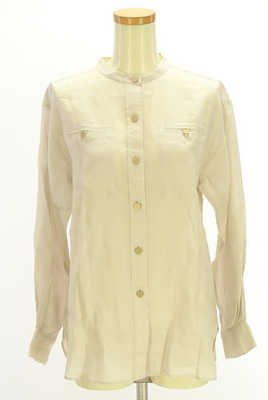 クリックで大画像表示 LAUTREAMONT(ロートレアモン)の古着「バンドカラーシアーブラウス(ブラウス)」大画像1へ