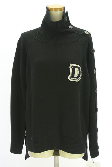 DOUBLE STANDARD CLOTHING（ダブルスタンダードクロージング）の古着「ワッペン付きモックネックニットトップス（ニット）」大画像１へ
