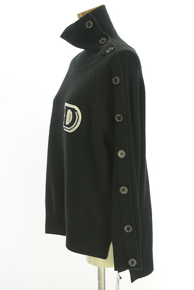 DOUBLE STANDARD CLOTHING（ダブルスタンダードクロージング）の古着「ワッペン付きモックネックニットトップス（ニット）」大画像３へ