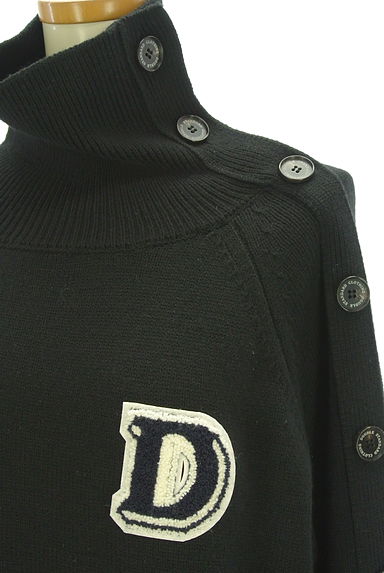 DOUBLE STANDARD CLOTHING（ダブルスタンダードクロージング）の古着「ワッペン付きモックネックニットトップス（ニット）」大画像４へ