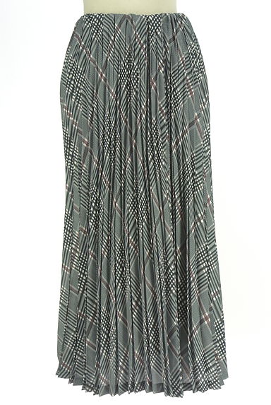 LAUTREAMONT（ロートレアモン）の古着「チェック柄プリーツロングスカート（ロングスカート・マキシスカート）」大画像１へ