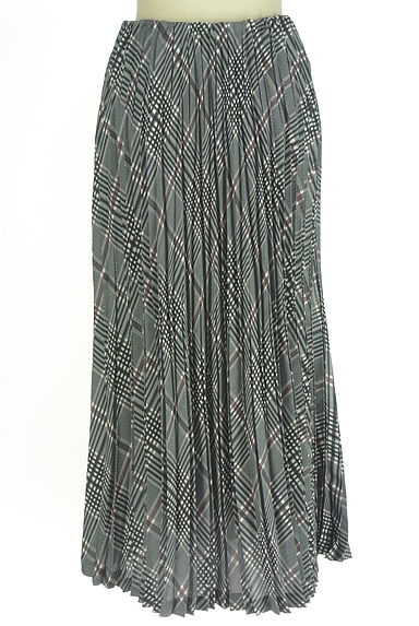 LAUTREAMONT（ロートレアモン）の古着「チェック柄プリーツロングスカート（ロングスカート・マキシスカート）」大画像２へ