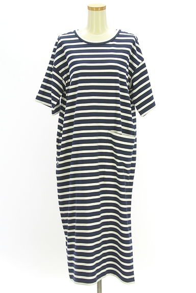 LA MARINE FRANCAISE（マリンフランセーズ）の古着「ボーダー柄半そでTシャツワンピース（ワンピース・チュニック）」大画像１へ