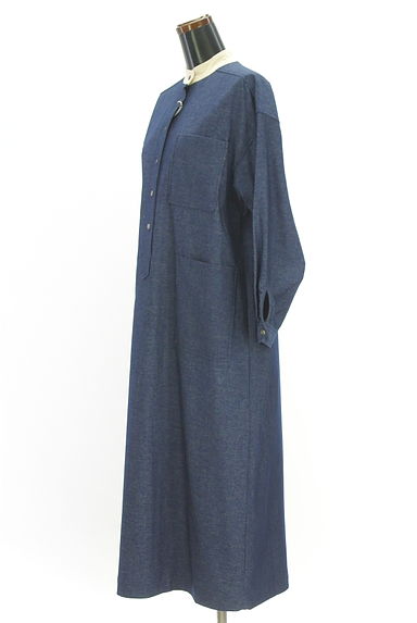 LA MARINE FRANCAISE（マリンフランセーズ）の古着「バンドカラーシャツワンピース（ワンピース・チュニック）」大画像３へ