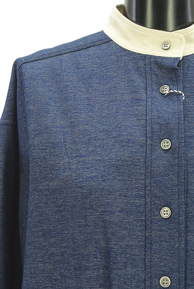 LA MARINE FRANCAISE（マリンフランセーズ）の古着「バンドカラーシャツワンピース（ワンピース・チュニック）」大画像４へ