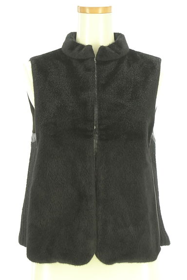 クリックで大画像表示 COMME CA(コムサ)の古着「KT KIYOKO TAKASE フェイクファー×ニットベスト(ブルゾン・スタジャン)」大画像1へ