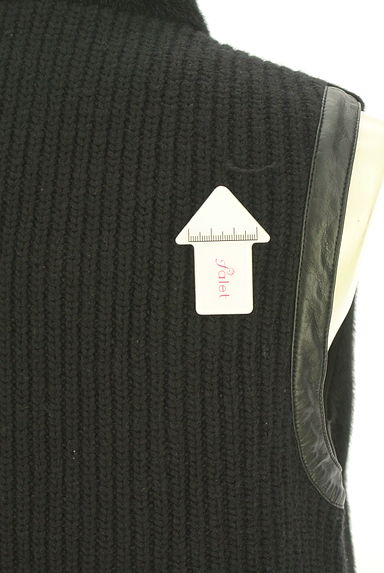 クリックで大画像表示 COMME CA(コムサ)の古着「KT KIYOKO TAKASE フェイクファー×ニットベスト(ブルゾン・スタジャン)」大画像5へ