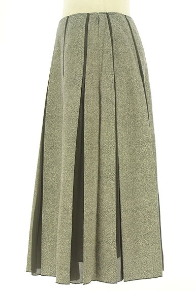 クリックで大画像表示 COMME CA(コムサ)の古着「KT KIYOKO TAKASE シフォン切替ウールフレアスカート(スカート)」大画像3へ