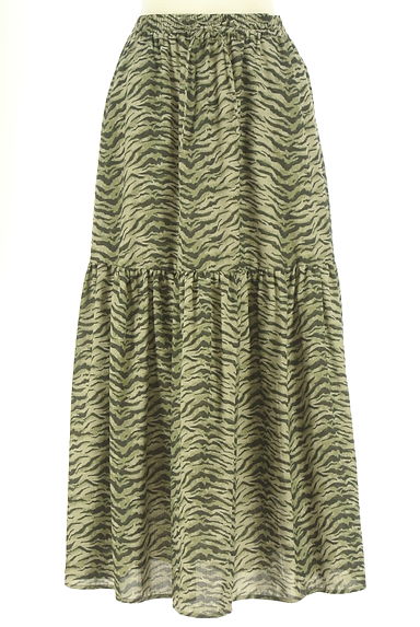 niko and...（ニコ アンド）の古着「ゼブラ柄ロングフレアスカート（ロングスカート・マキシスカート）」大画像１へ