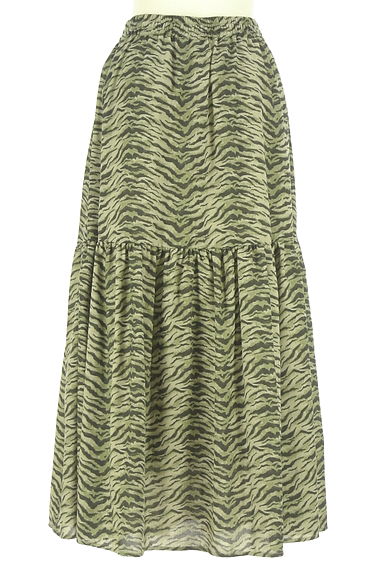 niko and...（ニコ アンド）の古着「ゼブラ柄ロングフレアスカート（ロングスカート・マキシスカート）」大画像２へ