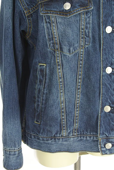 JOURNAL STANDARD relume（ジャーナルスタンダード レリューム）の古着「ノーカラーデニムジャケット（ブルゾン・スタジャン）」大画像５へ