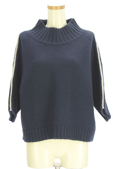 Spick and Span（スピック＆スパン）の古着「袖ラインモックネックニットトップス（セーター）」大画像１へ