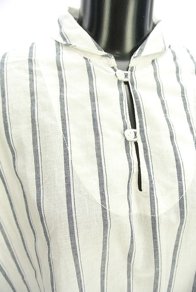 NATURAL BEAUTY BASIC（ナチュラルビューティベーシック）の古着「ストライプ柄カットソー（ブラウス）」大画像４へ