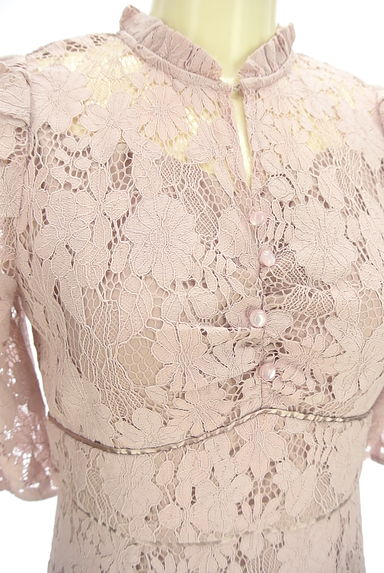 MISCH MASCH（ミッシュマッシュ）の古着「6分袖パワーショルダーレースワンピース（ワンピース・チュニック）」大画像４へ