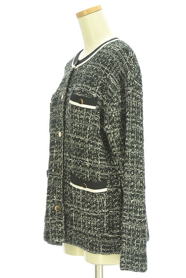 クリックで大画像表示 31 Sons de mode(トランテアン ソン ドゥ モード)の古着「ツイードニットジャケット(ジャケット)」大画像3へ