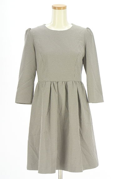 UNIVERVAL MUSE（ユニバーバルミューズ）の古着「付け衿千鳥格子柄ワンピース（ワンピース・チュニック）」大画像５へ