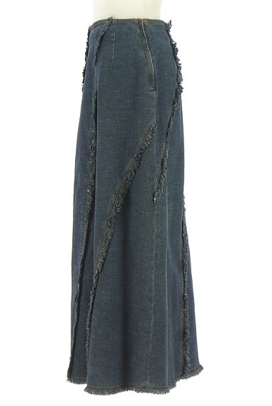 クリックで大画像表示 GEORGES RECH(ジョルジュレッシュ)の古着「フリンジデニムロングスカート(ロングスカート・マキシスカート)」大画像3へ