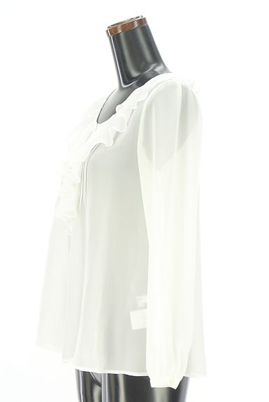 クリックで大画像表示 NATURAL BEAUTY BASIC(ナチュラルビューティベーシック)の古着「フリルシアーブラウス(ブラウス)」大画像3へ
