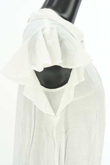 NATURAL BEAUTY BASIC（ナチュラルビューティベーシック）の古着「フリルスリーブシアーブラウス（カットソー・プルオーバー）」大画像５へ