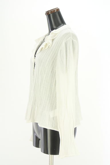 HIROKO BIS（ヒロコビス）の古着「フリル襟ニットカーディガン（カーディガン・ボレロ）」大画像３へ