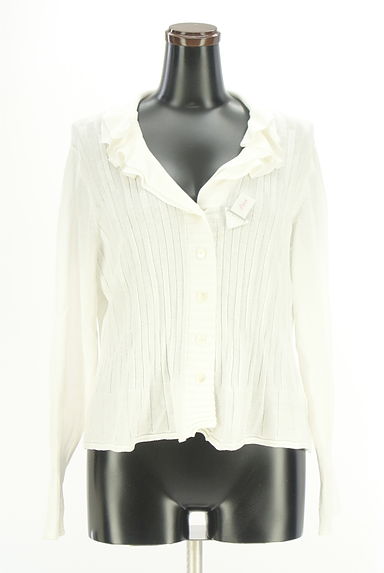 HIROKO BIS（ヒロコビス）の古着「フリル襟ニットカーディガン（カーディガン・ボレロ）」大画像４へ