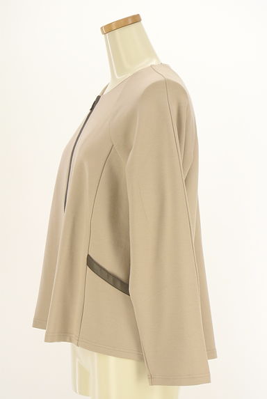 HIROKO BIS（ヒロコビス）の古着「エコレザー切替ラグランカーディガン（ジャケット）」大画像３へ