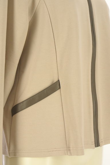 HIROKO BIS（ヒロコビス）の古着「エコレザー切替ラグランカーディガン（ジャケット）」大画像５へ