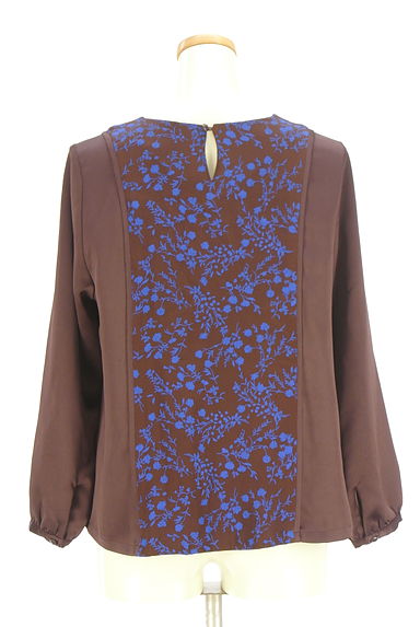 HIROKO BIS（ヒロコビス）の古着「花柄ジャガード光沢ブラウス（カットソー・プルオーバー）」大画像２へ