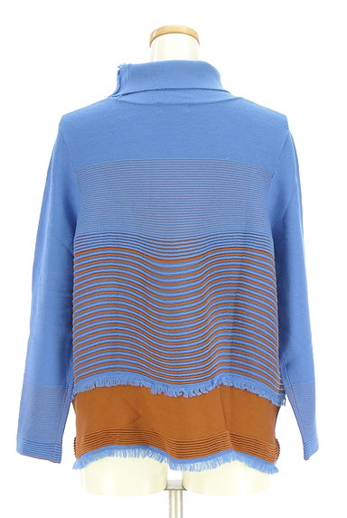 クリックで大画像表示 HIROKO BIS(ヒロコビス)の古着「フリンジバイカラーニット(ニット)」大画像2へ