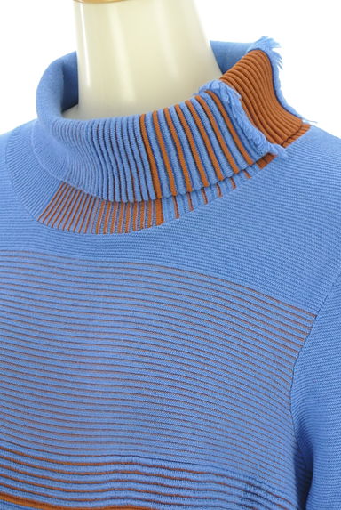 クリックで大画像表示 HIROKO BIS(ヒロコビス)の古着「フリンジバイカラーニット(ニット)」大画像4へ