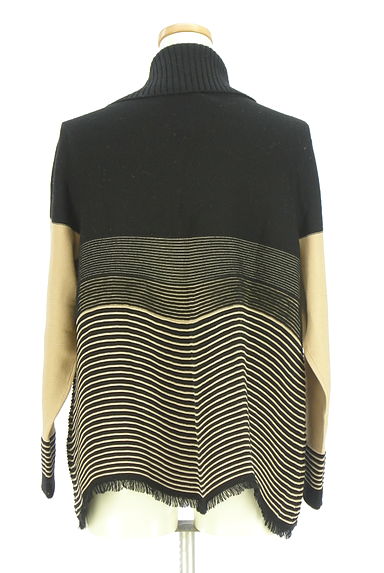 HIROKO BIS（ヒロコビス）の古着「フリンジバイカラーニットカーディガン（カーディガン・ボレロ）」大画像２へ