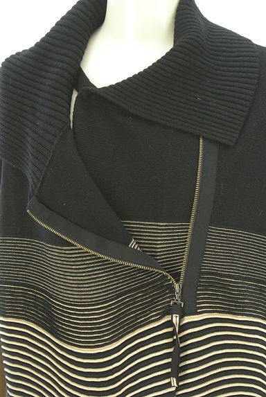 HIROKO BIS（ヒロコビス）の古着「フリンジバイカラーニットカーディガン（カーディガン・ボレロ）」大画像４へ