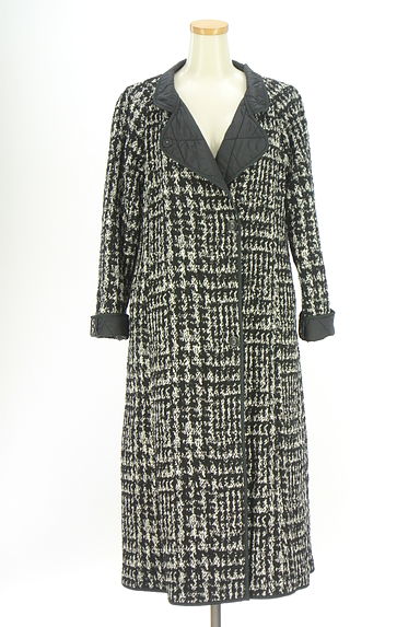 HIROKO BIS（ヒロコビス）の古着「ツイードニットロングコート（コート）」大画像５へ