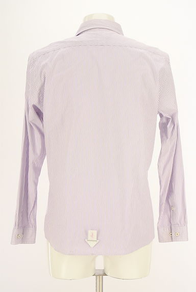 BURBERRY BLACK LABEL（バーバリーブラックレーベル）の古着「ワンポイントストライプシャツ（カジュアルシャツ）」大画像４へ