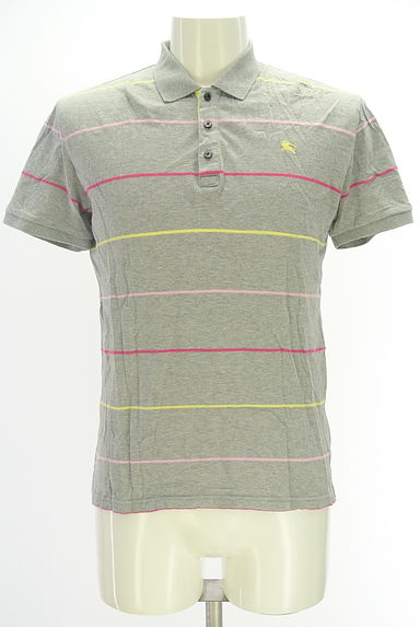 BURBERRY BLACK LABEL（バーバリーブラックレーベル）の古着「ボーダーポロシャツ（ポロシャツ）」大画像１へ