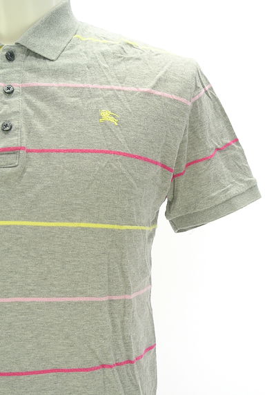 BURBERRY BLACK LABEL（バーバリーブラックレーベル）の古着「ボーダーポロシャツ（ポロシャツ）」大画像４へ