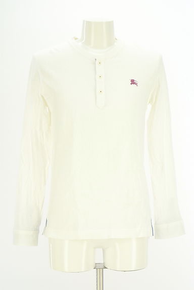 BURBERRY BLACK LABEL（バーバリーブラックレーベル）の古着「ワンポイントヘンリーネックカットソー（カットソー・プルオーバー）」大画像１へ