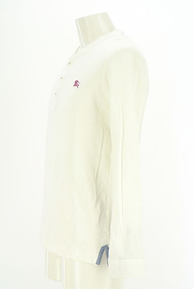 BURBERRY BLACK LABEL（バーバリーブラックレーベル）の古着「ワンポイントヘンリーネックカットソー（カットソー・プルオーバー）」大画像３へ