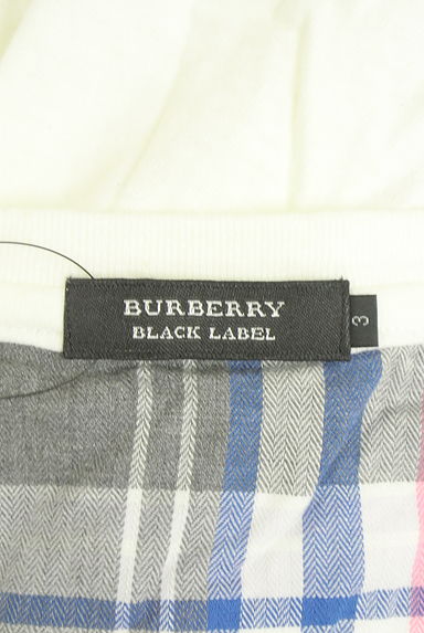 BURBERRY BLACK LABEL（バーバリーブラックレーベル）の古着「ワンポイントヘンリーネックカットソー（カットソー・プルオーバー）」大画像６へ