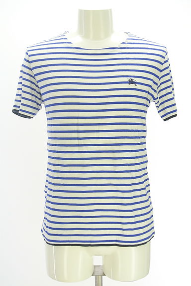 BURBERRY BLACK LABEL（バーバリーブラックレーベル）の古着「ワンポイントボーダーTシャツ（Ｔシャツ）」大画像１へ