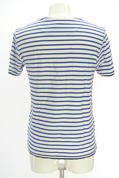 BURBERRY BLACK LABEL（バーバリーブラックレーベル）の古着「ワンポイントボーダーTシャツ（Ｔシャツ）」大画像２へ