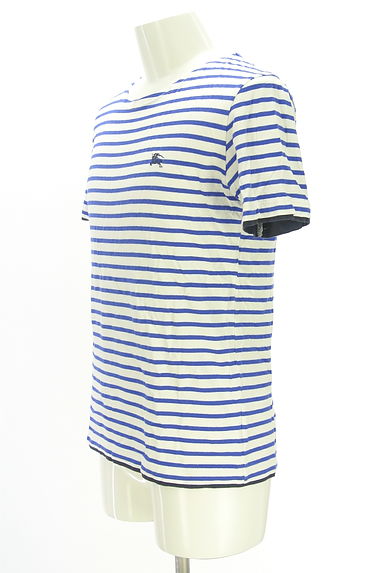 BURBERRY BLACK LABEL（バーバリーブラックレーベル）の古着「ワンポイントボーダーTシャツ（Ｔシャツ）」大画像３へ