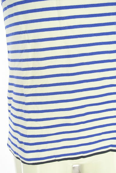 BURBERRY BLACK LABEL（バーバリーブラックレーベル）の古着「ワンポイントボーダーTシャツ（Ｔシャツ）」大画像５へ