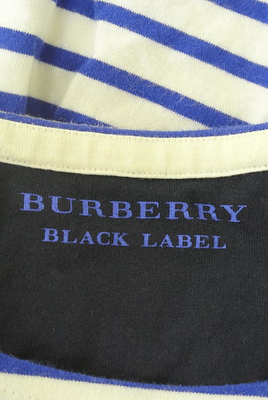 BURBERRY BLACK LABEL（バーバリーブラックレーベル）の古着「ワンポイントボーダーTシャツ（Ｔシャツ）」大画像６へ