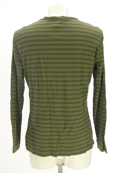 BURBERRY BLACK LABEL（バーバリーブラックレーベル）の古着「ワンポイントボーダーロンT（Ｔシャツ）」大画像２へ