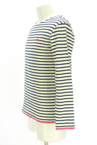 BURBERRY BLACK LABEL（バーバリーブラックレーベル）の古着「ワンポイントボーダーカットソー（カットソー・プルオーバー）」大画像３へ